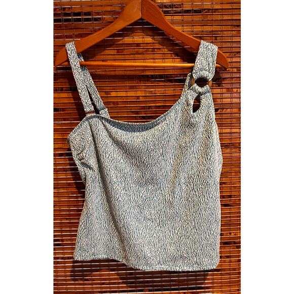 Lot of 2 Plus Size Swim Tops 16W 18W Time and Tru & Catalina Polka Dot Ruffle - Picture 8 of 14